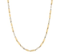 Collana Uomo Oro Giallo Bianco GL100350