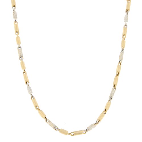 White Yellow Gold Men&#39;s Necklace GL100350