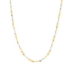 Collana Uomo Oro Giallo Bianco GL100351