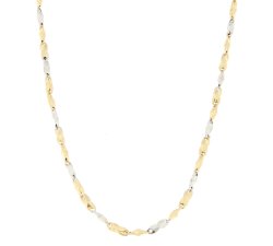 Herren-Halskette aus Weiß- und Gelbgold GL100351