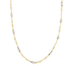 Herren-Halskette aus Weiß- und Gelbgold GL100352