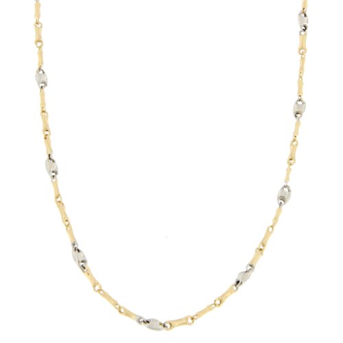 White Yellow Gold Men&#39;s Necklace GL100352