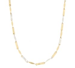 Collana Uomo Oro Giallo Bianco GL100353