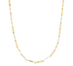 Collana Uomo Oro Giallo Bianco GL100353