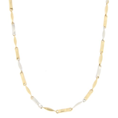 Collana Uomo Oro Giallo Bianco GL100353