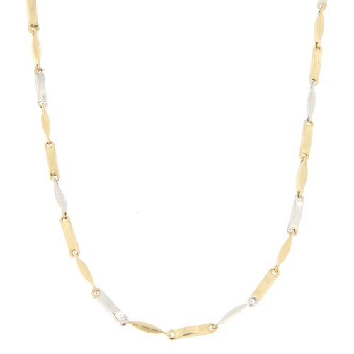 Collana Uomo Oro Giallo Bianco GL100353