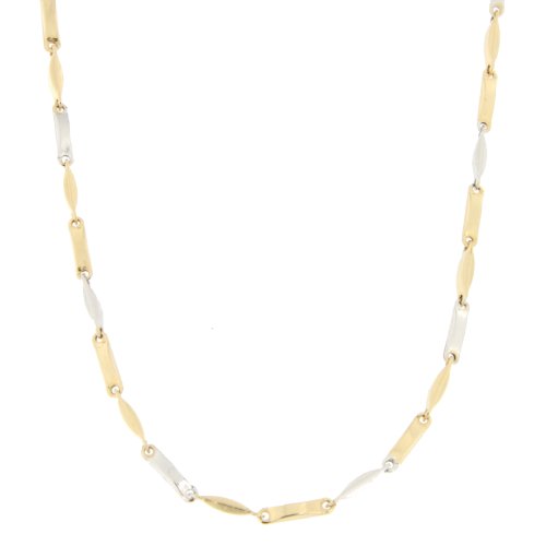 White Yellow Gold Men&#39;s Necklace GL100353