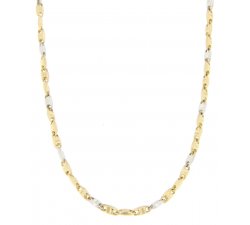 Herren-Halskette aus Weiß-Gelb-Gold GL100354