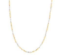 Collana Uomo Oro Giallo Bianco GL100355