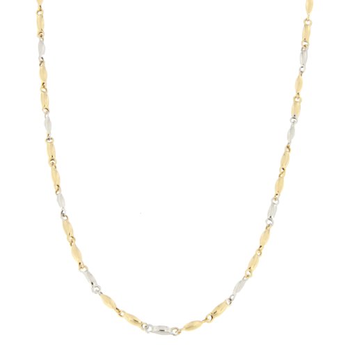 Collana Uomo Oro Giallo Bianco GL100355