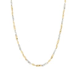 Herren-Halskette aus Weiß- und Gelbgold GL100356