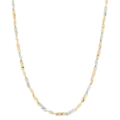 White Yellow Gold Men&#39;s Necklace GL100356