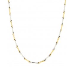 Collana Uomo Oro Giallo Bianco GL100357