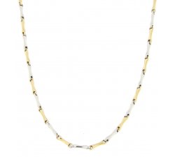 Herren-Halskette aus Weiß- und Gelbgold GL100357