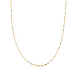White Yellow Gold Men&#39;s Necklace GL100358