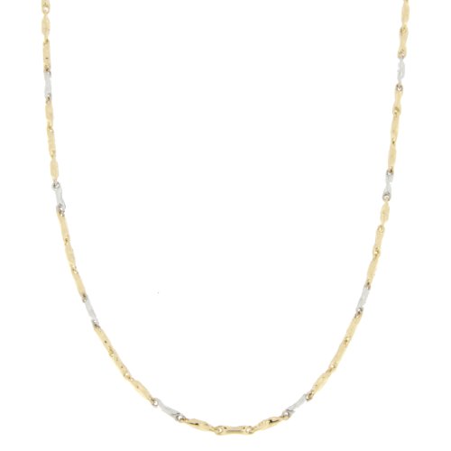 Collana Uomo Oro Giallo Bianco GL100358