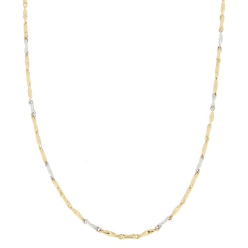 Herren-Halskette aus Weiß- und Gelbgold GL100358