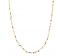 Collana Uomo Oro Giallo Bianco GL100359