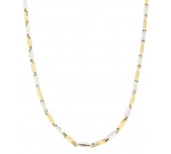 Herren-Halskette aus Weiß- und Gelbgold GL100359