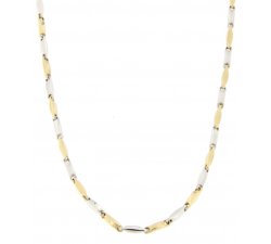 Herren-Halskette aus Weiß- und Gelbgold GL100359