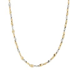 Collana Uomo Oro Giallo Bianco GL100360