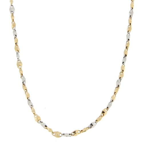 Collana Uomo Oro Giallo Bianco GL100360