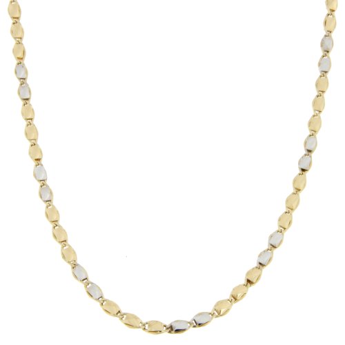 Collana Uomo Oro Giallo Bianco GL100362