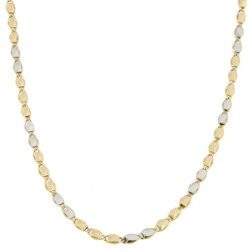 Herren-Halskette aus Weiß- und Gelbgold GL100362
