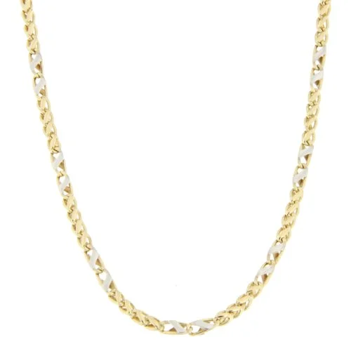 Collana Uomo Oro Giallo Bianco GL100363