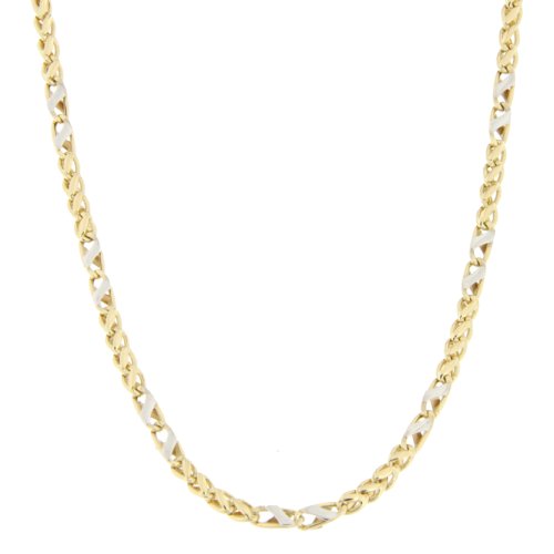 Herren-Halskette aus Weiß- und Gelbgold GL100363