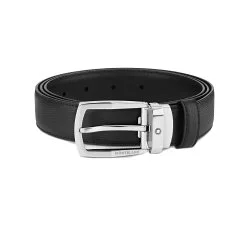 Montblanc belt in black leather 116706