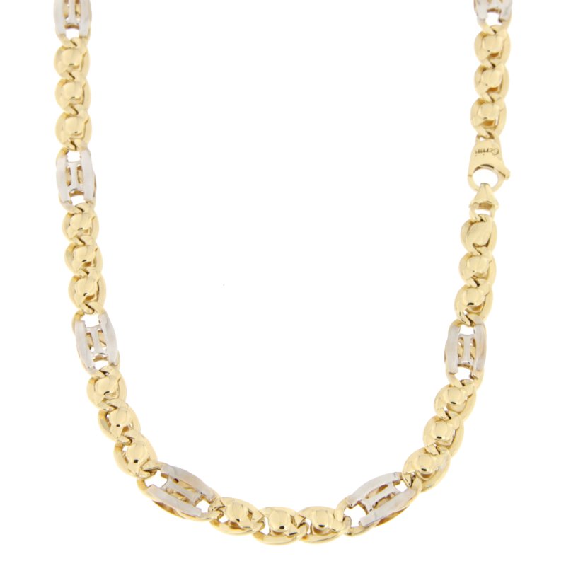 Yellow and White Gold Men's Necklace 803321732381