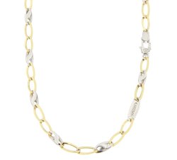 White Yellow Gold Men&#39;s Necklace GL100364