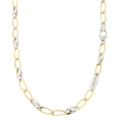 Collana Uomo Oro Giallo Bianco GL100364