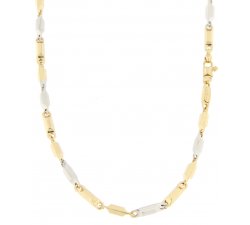 Collana Uomo Oro Giallo Bianco GL100366