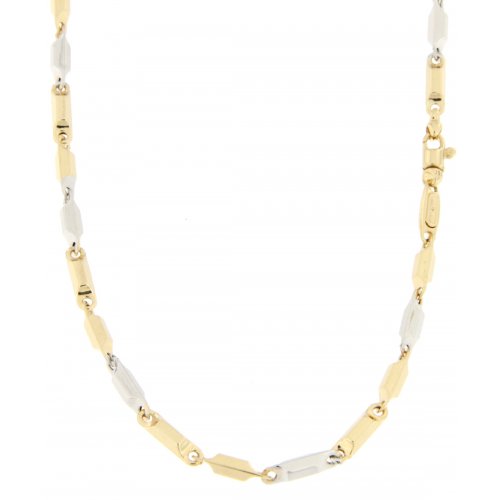 Collana Uomo Oro Giallo Bianco GL100366