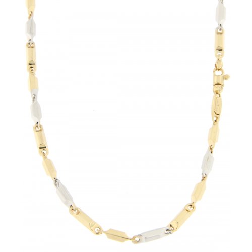 White Yellow Gold Men&#39;s Necklace GL100366