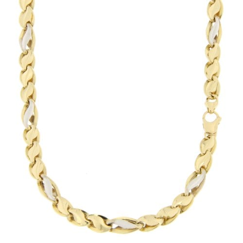 Herren-Halskette aus Gelb- und Weißgold 803321712128