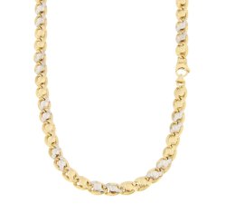 Yellow and White Gold Men's Necklace 803321732380