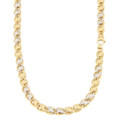 Yellow and White Gold Men's Necklace 803321732380