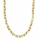 Herren-Halskette aus Weiß- und Gelbgold GL100367