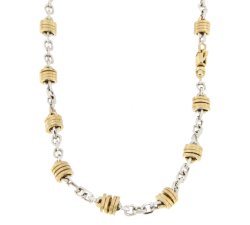 Collana Uomo Oro Giallo Bianco GL100368