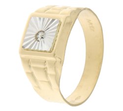 Anello Uomo Oro Giallo Bianco GL100370