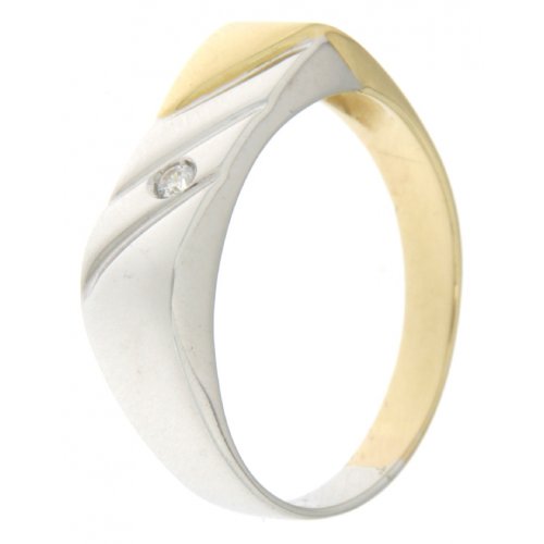 Anello Uomo Oro Giallo Bianco GL100373