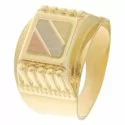 Man Ring Yellow White Rose Gold GL100375