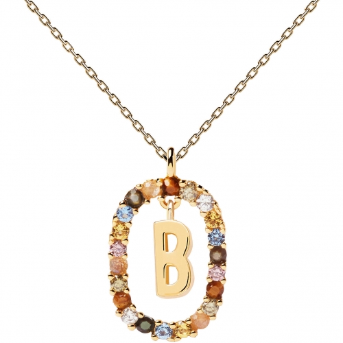 PDPaola Letter B New Letters Ladies Necklace CO01-261-U