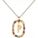 PDPaola Damen-Halskette Buchstabe P Neue Buchstaben CO01-275-U