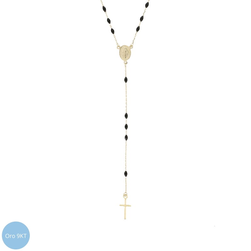 9kt Yellow Gold Women's Rosary Necklace 