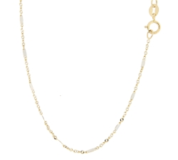 Unisex-Halskette Gelb-Weißgold GL100377