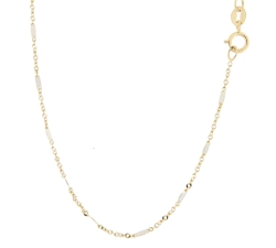 Unisex Necklace Yellow White Gold GL100377